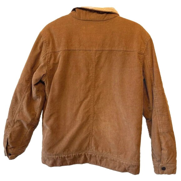 Buffalo David Bitton Jacket Men Size S Tan Light Brown Corduroy Sherpa Lined Y2K - Picture 2 of 11